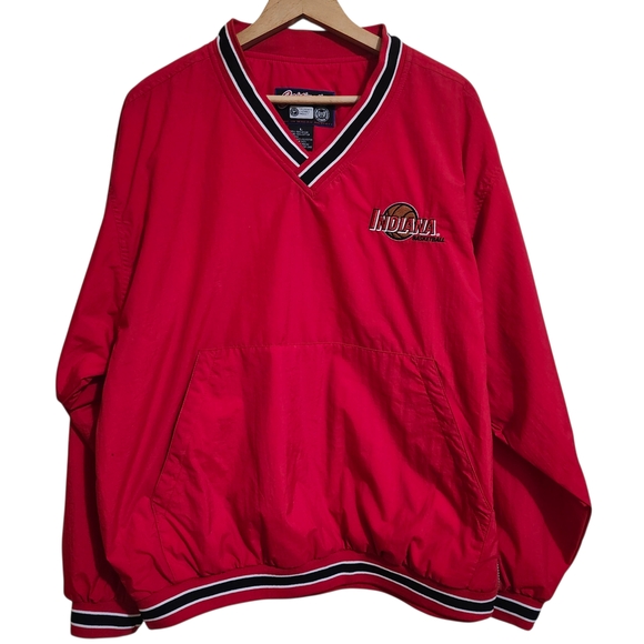 Captivating Apparel Other - Indiana Basketball Pullover Windbreaker Vintage Captivating Apparel Red Mens L